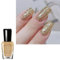 Glitter Gold Nail Polish, Golden Metallic Quick Drying Nail Varnish, Shimmering Holographic Shining Nail Gel, Sparkling Colour Long Lasting No UV Need, DIY Nail Art Manicure at Home