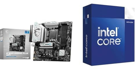 MSI B760M Gaming Plus WiFi Carte Mère + Intel® Core™ i5-14400, processeur pour PC de Bureau, 10 cœurs