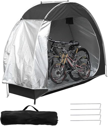 Tienda de Campaña Portátil para Bicicleta, Garaje para Exteriores, Tienda de Campaña de Cúpula para Jardín, Tela Oxford 210D, para Bicicletas, Motocicletas, Herramientas de Jardín y Cortacéspedes, S
