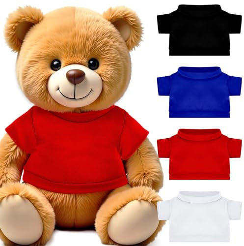 4 Stück Build a Bear Clothes Mini-Bär-Kleidung Bären Puppen Kleidung Bären-Kleidung Stofftier Kleidung 12-16-Zoll-Bären Machen Sie Ihre Eigenen Plüschpuppen Out fits Und Zubehör-B