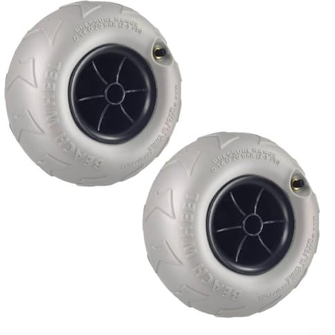 HOHOVYVY Strandwagen-Ballonräder 205Mm, Breitreifen Für Kajak-Trolley, Kanu-Wagen, PVC-Sandräder 2Er-Set