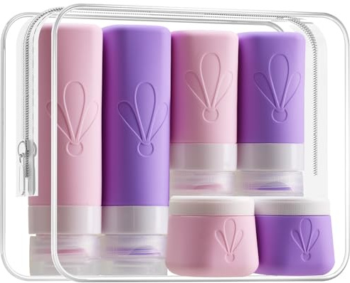 INSFIT Travel Bottles for Toiletries, 6 Pack Travel Size Toiletries, Airplane Travel Essentials