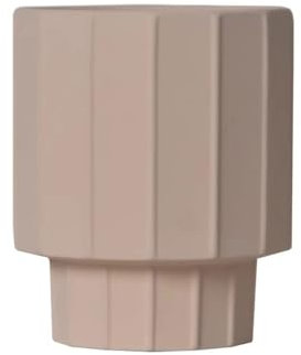 DTACBNEUZ Pot de fleurs à pied haut en terre cuite avec rayures et texturé pour rebord de fenêtre, salon, cuisine, grand format