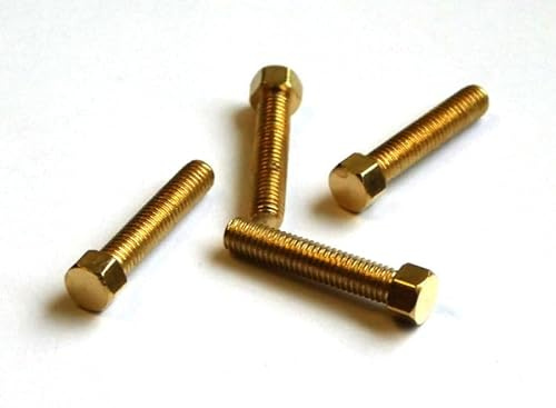 Minischrauben Modellsechskantschrauben Messing, hoher Kopf, M 2,5x15mm, SW=3,5mm, Kopfhöhe=2,3mm, 10 Stück für Modellbau