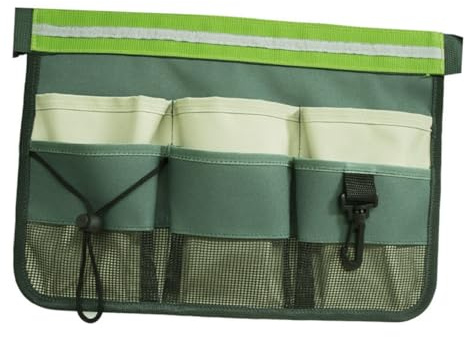 TOBBOMEY Banane Multifonction pour Outils Jardin avec Bande Réfléchissante, Tissu Oxford, Ceinture Réglable pour Jardinage Et Entretien, Pochette Professionnelle Légère Et Compacte,