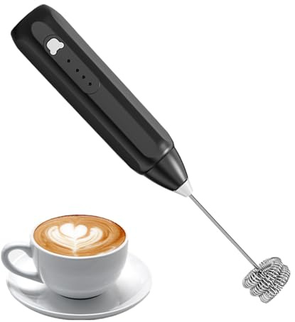 Montatore elettrico per caffè - Schiumatore regolabile a 3 velocità | Miscelatore portatile ricaricabile per caffè, latte, cappuccino, cioccolato, tè al latte,