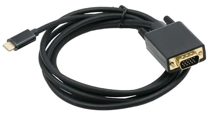 LIXSAZSE USB Type C To VGA Cable 6ft Adapter Features Unique Solution For Laptops Smartphones And Support Training Sessions Converter Cable USB Type C To VGA Smartphones