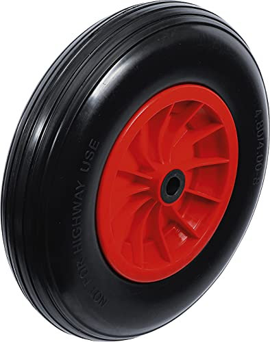 BGS Diy 80655 - Roue de brouette - PU, rouge/noir - 400 mm