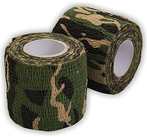 Ndier Bandage Cohésif Camouflage, Bande Camouflage Rouleaux Adhésif Bande Étanche Wrap Durable pour Protection et Déguisement