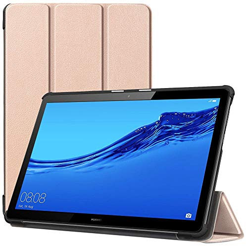 ebestStar - for Huawei MediaPad T5 10 Case Tablet 10.1, Smart Cover Magnetic Flip Protection, PU Leather, Gold