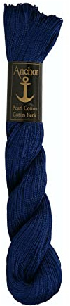 Anchor Perlgarn 5, 4301005-00149, Farbe:tintenblau, Stickgarne
