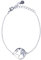 VIASOUL® Armband Weltkarte I Weltkugel für Damen I Mit 585er Gold überzogen I Die Original Welt Kette (Silber)