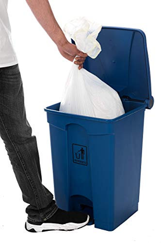 Costello® HQ PREMIUM BLUE 45L PEDAL STEP ON WASTE DISPOSAL BIN COMMERCIAL PRODUCTS MEDICAL KITCHEN PLASTIC PROFESSIONAL RECYCLE RECYCLING FOOD CLINICAL MULTI PURPOSE INDOOR OUTDOOR