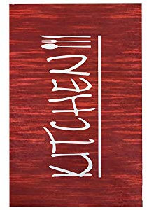 Mani Textil TPS_KITCH_ROU_50 Alfombra, Poliéster, Rojo, 50 x 120 cm