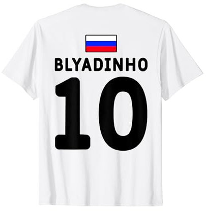Blyadinho Russia Lustiges Russland Fußball Trikot Cyka Blyat T-Shirt