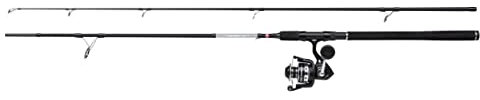 PENN Pursuit IV Spinnruten- und Rollen-Combos - Salzwasser-Spinnfischen für Seebarsch, Barsch, Seelachs, Lippfisch, Black Silver
