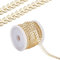 PandaHall 18K Gold Fish Bone Halskette Kette, 16.4 Fuß (5 m) Pfeilkabelkette 7 mm Messing DIY Craft Ketten Mit Spule Für Halskette Armband Fußkettchen Schmuck Zubehör DIY Zubehör, Golden