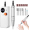 HUGMAPLEPRO Kit de taladro de uñas portátil recargable de 30000 rpm, máquina de uñas eléctrica profesional, inalámbrico, juego de taladro de uñas con 7 brocas de uñas, pulido