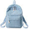Freizeitrucksack Mädchen Tagesrucksack, Streifen Cord Schulrucksack Mädchen Teenager, Unisex Rucksack, Damen Schultasche, Schulrucksack, Casual Daypack für Universität Reisen Freizeit Arbeit, Blau