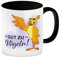 Gut zu Vögeln Kaffeebecher Schwarz Der lustige Kaffeebecher mit dem Vögelchen und lustigem Spruch ist nicht nur ein absoluter Hingucker sondern auch ein witziges Geschenk für alle