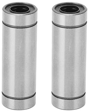 LM12UU Linearlager, 2 Stück Kugellager Extra Lange Lager aus Stahl Linearbewegungslager für 3D-Drucker und CNC-Maschinen