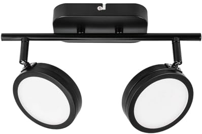 Lindby Strahler Neros (Modern) in Schwarz aus Metall (2 flammig, GX53) - Deckenlampe Deckenleuchte Lampe Spot Wohnzimmerleuchte
