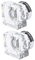WOONEKY 2pcs Clear Crystal Drawer Knobs Square Dresser Handles for Cabinets Dressers and Wardrobes Easy to Install Smooth Edges for Safety Furniture Accessories
