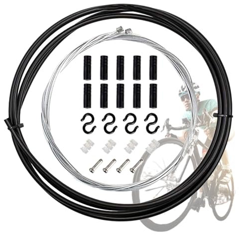 Universel Kit De Câbles De Dérailleur De Vélo Et Boîtier, Ensemble De Boîtier De Câble De Dérailleur De Vélo, Noir