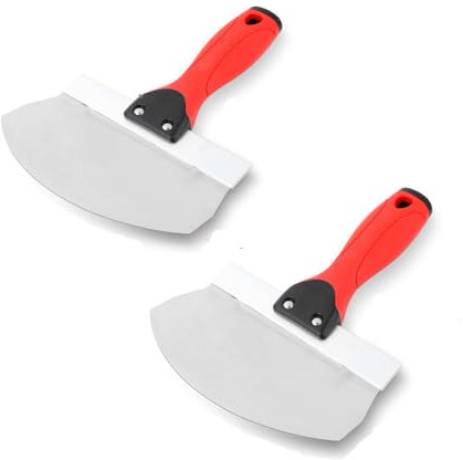 Exogio Spatule pour Peinture et Plâtre, Grattoir pour Seau de Peinture, Applicateur de Plâtre et Raclette à Enduit, Lame Incurvée de Grattoir pour Peinture, Mortier, Durable et Ergonomique
