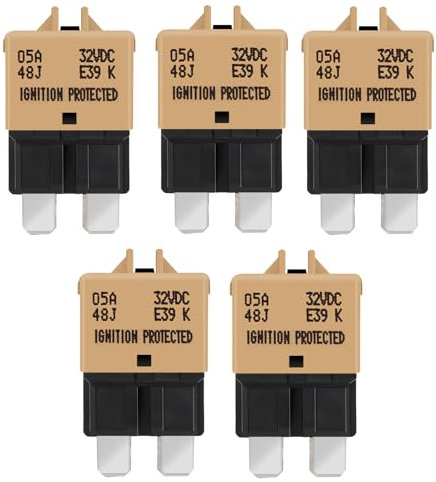 Gloso Disjoncteur Fusibles à lames Réinitialisation manuelle Standard Le bateau Camion Voitures 5 AMP 5 paquets E39