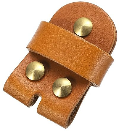 QUARKZMAN Cuir Ceinture Broche Boucle avec Rivets, 39mm Ceinture Tête Connexion Boucle pour DIY Artisanat Homme Femme Ceintures Accessoires (Jaune Orange)
