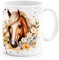 SpecialMe® Tasse motif chevaux - Motifs d'hiver - Cadeau de Noël pour les amateurs de chevaux - Pour les fans de chevaux - Fille - 5 - Blanc standard, 196978