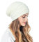 HSAJS Damen Beanie Mütze Warme Winter Wintermütze Street Style Unisex Strickmütze Weichem mit Innenfutter Gefütterte Thermo Slouch Knit Haube Herren (Weiß)