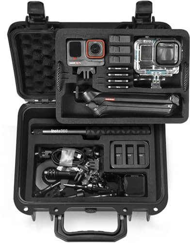 LEKUFEE Waterproof Hard Case for Insta360 Ace Pro 2/Insta360 Ace Pro/Action Camera/Vlogging Camera, and Accessories (Case Only)