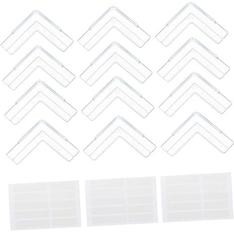 jojofuny 12 Pezzi Angolo Di Protezione Della Finestra Copertura Angolare Tagliabile Protezione Per Bambini Paraspigoli Tavoli Ponte in Alluminio Pvc Di Sicurezza Bianca