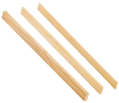 FSSTUD 3 Pcs Pottery Teaching Rolling Mud Stick Guide Rolling Pin Guides Polymer Clay Wood Depth Guide Clay Thickness Strips Ceramic Supplies for Pottery
