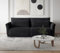 BEAUTY SOFA - Samir Couch, Sofa mit Schlaffunktion - Breite 240cm - Liegefläche 200×146cm - Schlafsofa, Schlafcouch für Wohnzimmer, Schlafsofa mit Bettkasten, Kord Schwarz (Tilia 100)