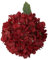 58 cm künstliche Hortensien-Blumenstrauß für Hochzeit, Zuhause, Party, Tischdekoration, Zubehör, künstliche Blume (Dunkelrot)