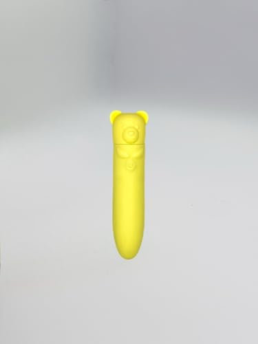 Cute Vibe Vibrador en Forma de Osito – 10 Modos | 10 cm de Largo | Silicona Médica, Recargable por USB, Impermeable | Diseño Divertido y Compacto – Amarillo