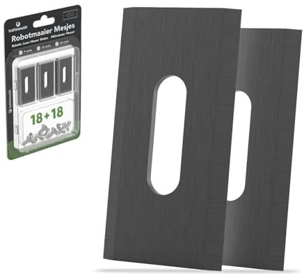18x To the South® Universal Endurance Mähroboter passend für Gardena, Husqvarna, McCulloch, Yard Force, Segway, Garden Feelings, Cramer, ECOVACS, Ferrex & Florabest - Black Coated - 18