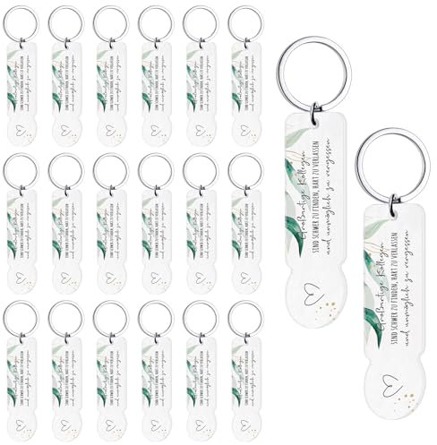 Hestya 20 Stück Acryl Einkaufswagenchip Schlüsselanhänger - Abnehmbar und Zerlegbar, Ideal als Gastgeschenk für Hochzeiten Taufen Weihnachten Geburtstage Konfirmationen' ändern