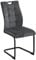 Home4You Schwingstuhl - Grau - Schwarz - Mikrofaser - Webstoff - Metallgestell