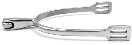 Equine Smile ES1026 Horizontalem Ballrad Reitsporen Edelstahl, Damen 40 mm | Ballsporen Spur Sporen zum Reiten mit Gummi, Stiefelsporen mit Ballrad für Damen & Herren in Dressur Springen