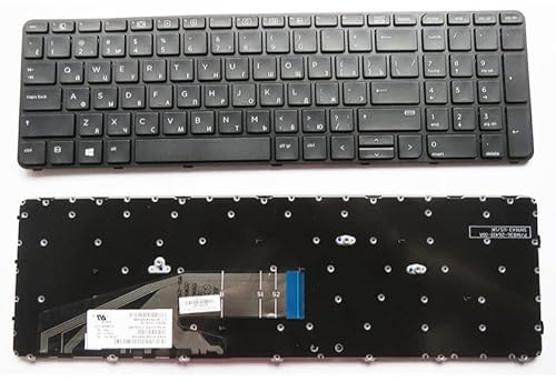 ZYJOZMD Clavier Russe Noir pour Ordinateur Portable HP ProBook 450 G3 455 470 650 G2 RU(No Backlight)
