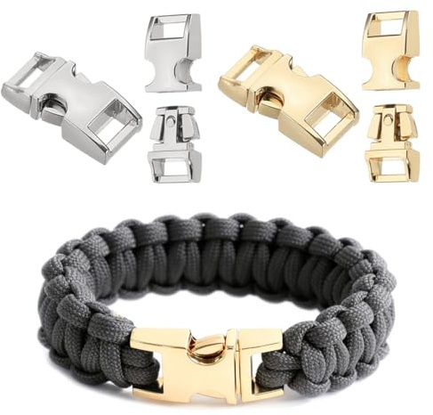 THQAE 4 pcs Steckverschluss Klickverschluss aus Zink-Alu,Ersatz Taschenschnalle,Gurtschnalle Rucksack,Steckschließer Gurt,für Paracord Armband, Hundehalsband,Rucksack