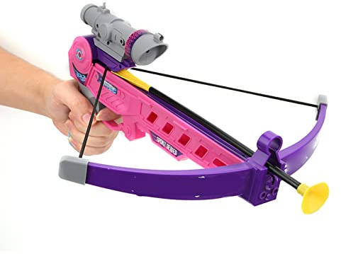 RASTKY Simulations-Armbrustspielzeug mit Saugnapfpfeilen, Gesundheits- und Umweltschutz-Sportspielzeug, ABS-Material, Rosa, 35 X 34 X 18 cm, für Jungen und Mädchen