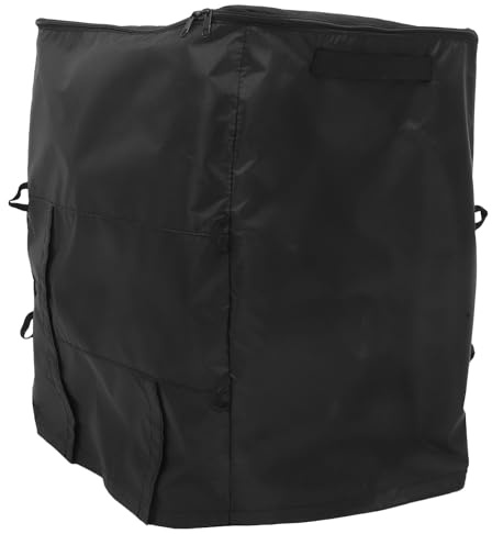 Luxshiny Housse de Protection Imperméable Noire pour Chauffe-Spa Extérieur, Couverture Isolante Anti-poussière, Compatible Piscine et Spa, Facile à Installer, Accessoire Solide pour Pompe