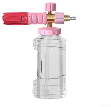 QuivyLivy Bouteille de nettoyeur haute pression – Pulvérisateur portatif de mousse de 1 L pour lavage de voiture, mousse avec composants en acier inoxydable et laiton, boîte en mousse portable de 1000