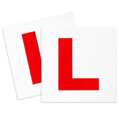 2 Pack Fully Magnetic L Plates Red L Plate Strong Learner Plates 178mm X 178mm No Melting Car Vehicles Legal Learning Drivers Heat Resistant No Blow Off Easy To Move Without Scratching Car Accessory