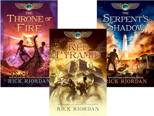 Kane Chronicles 3 Book Hardcover Set includes: The Throne of Fire, The Serpents Shadow, & The Red Pyramid